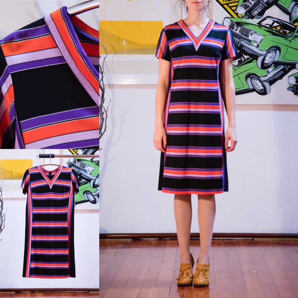 70’s Stripe shirt dress